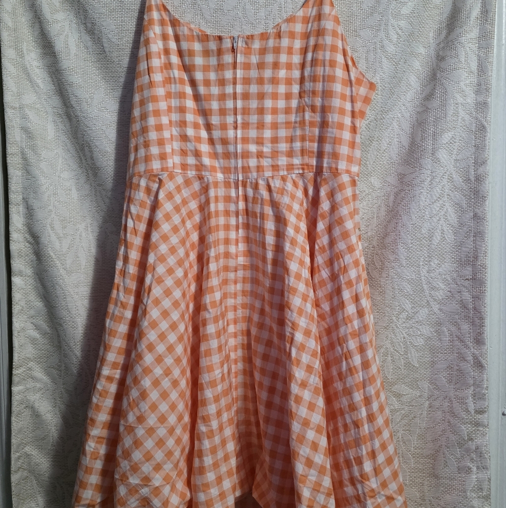 Magnolia Park Orange Checkered Dress 5X